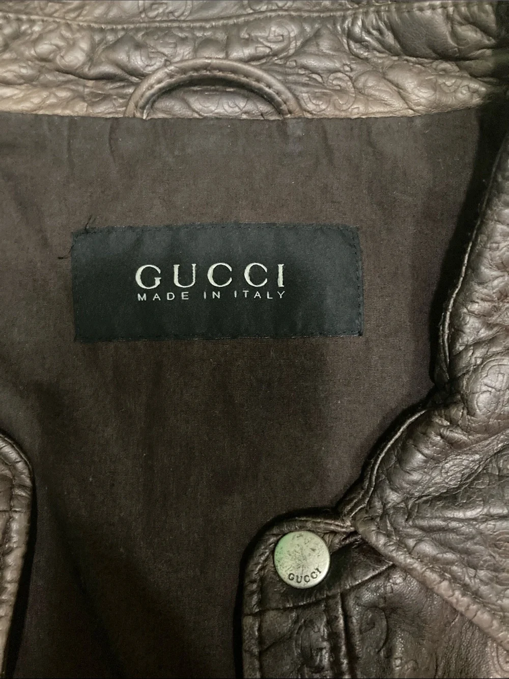 Gucci Brown Leather Jacket